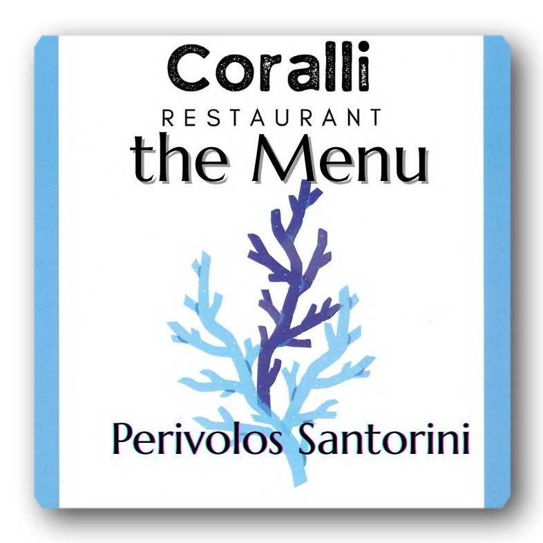 Coralli Restaurant Menu